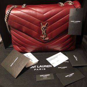 BNIB YSL Yves Saint Laurent Loulou Medium Chain Shoulder Bag